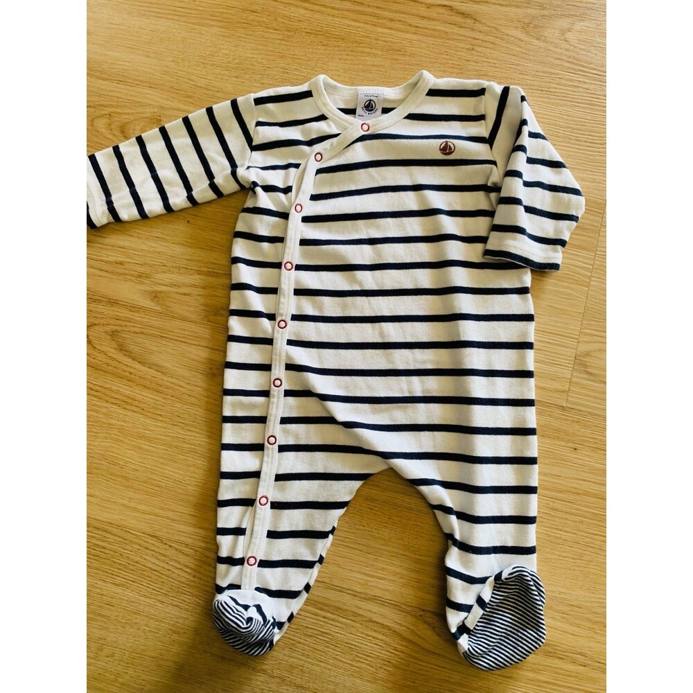 Pajama footie PETIT BATEAU cotton 6M
